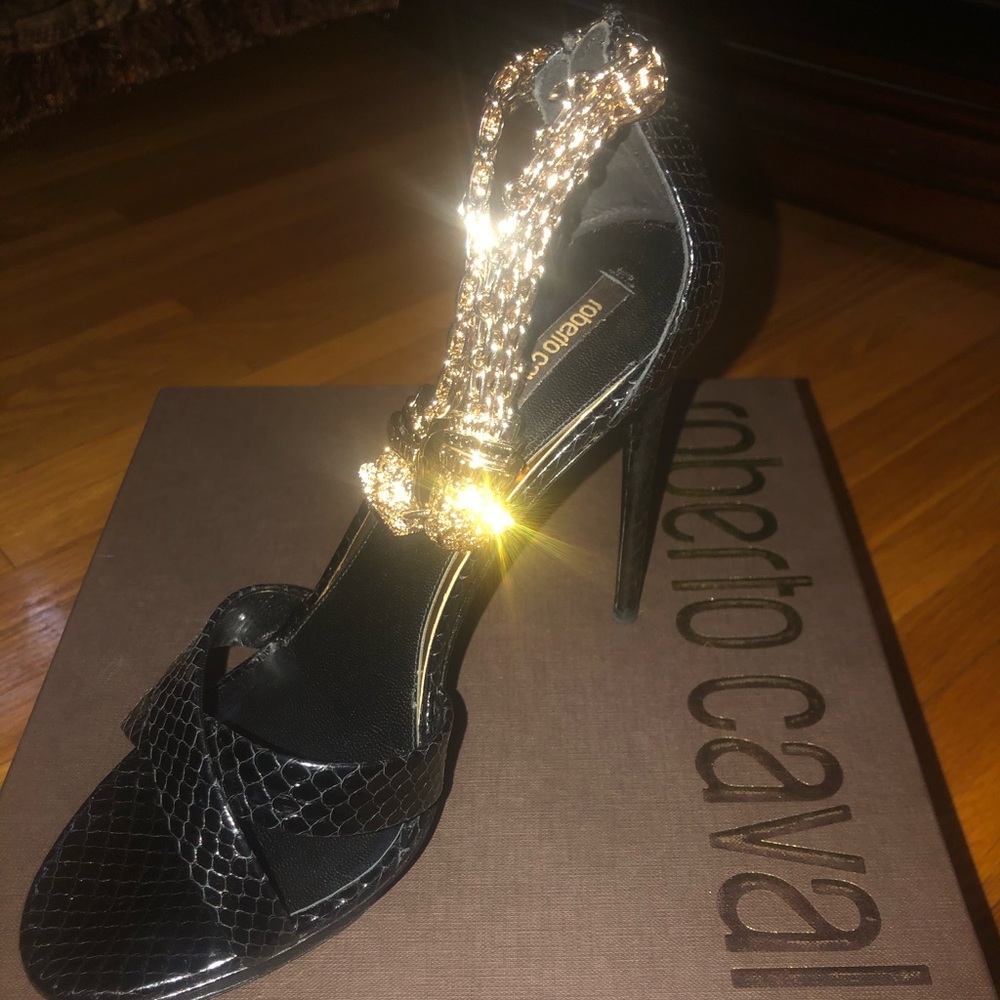 Roberto cavalli designer heels brand new